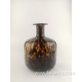 Handmade Leopard Spotted Flower Glass Vase For Tableware